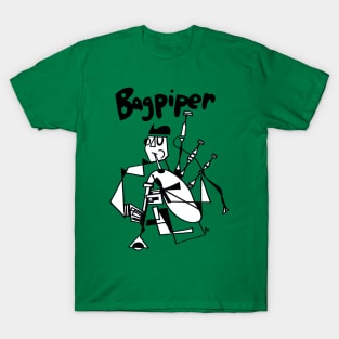 The Bagpiper (Male) by Pollux T-Shirt